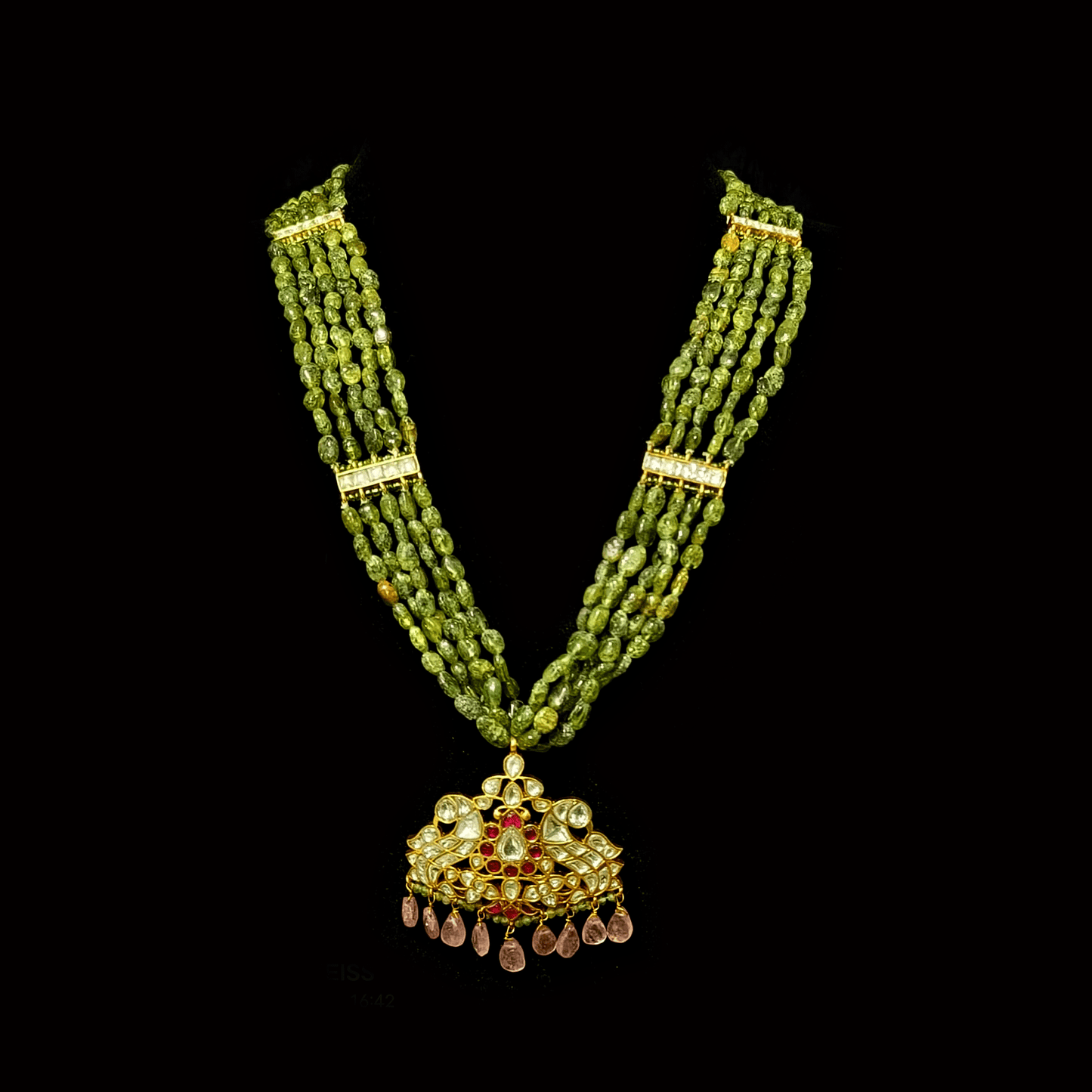 kundan ruby mala Necklace