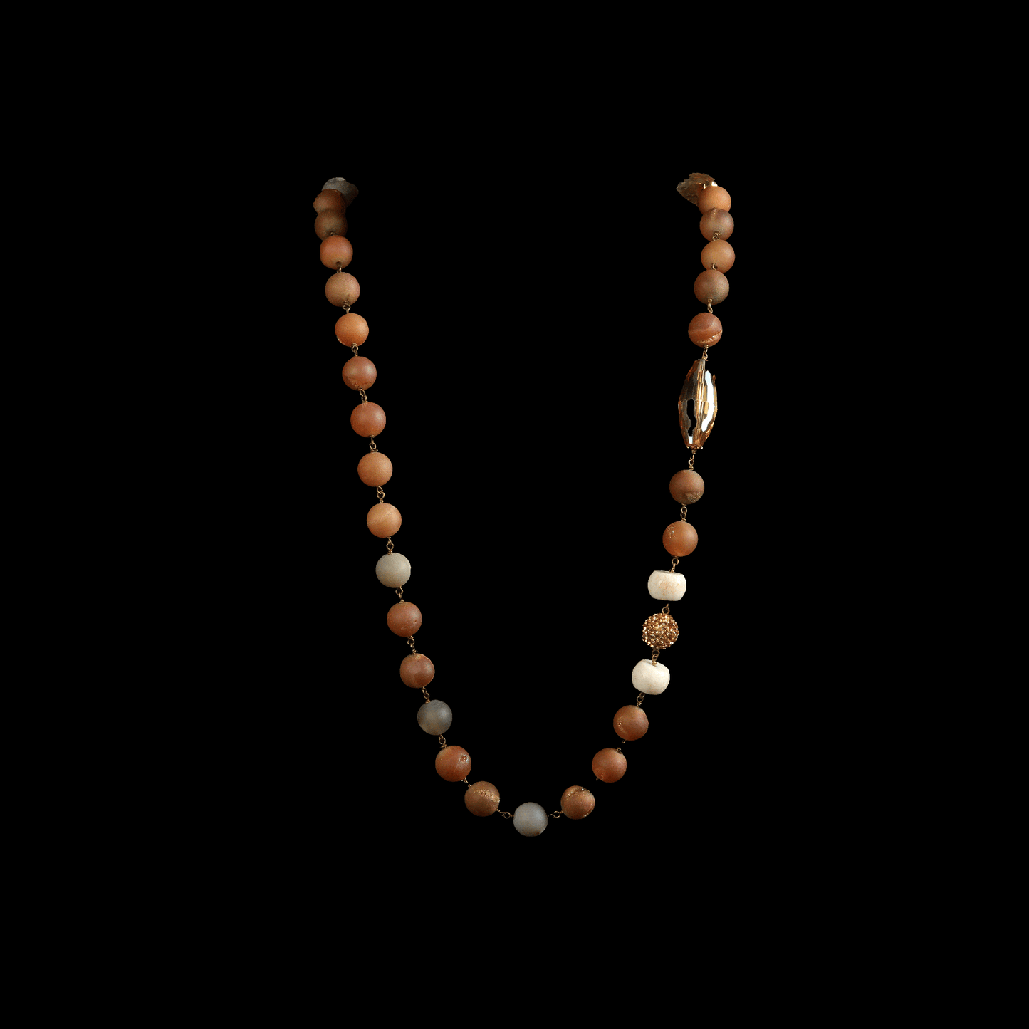 Buff Brown Drop Necklace