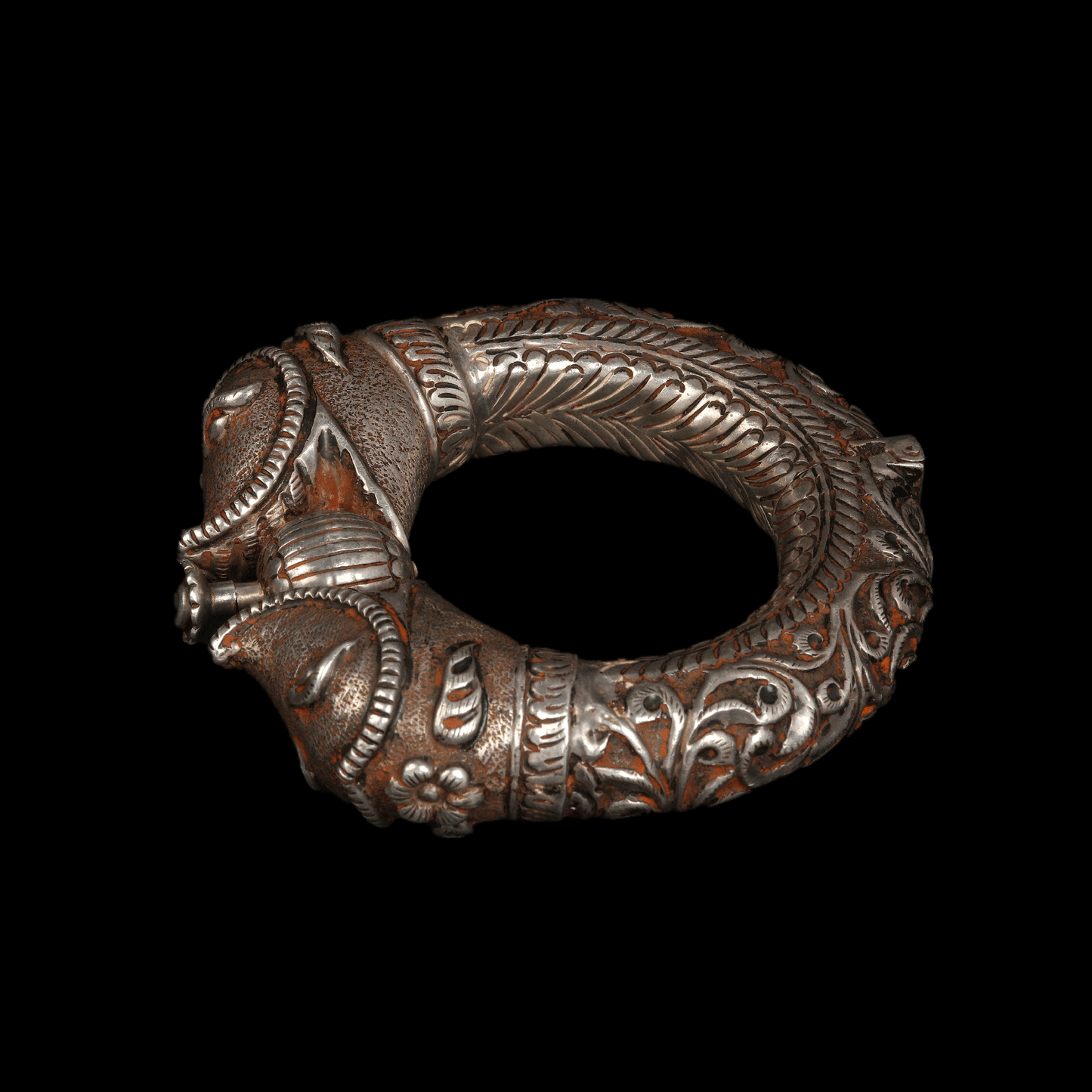 Oxidize Silver Kada