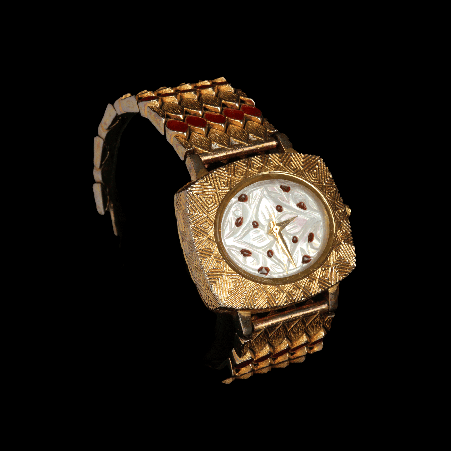 Silver Mother of Pearl Dial Watch