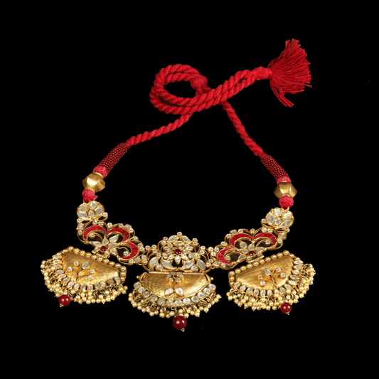 Silver Gold Polish  Choker