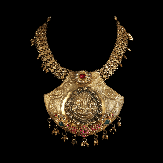 gold plated silver temple  necklace