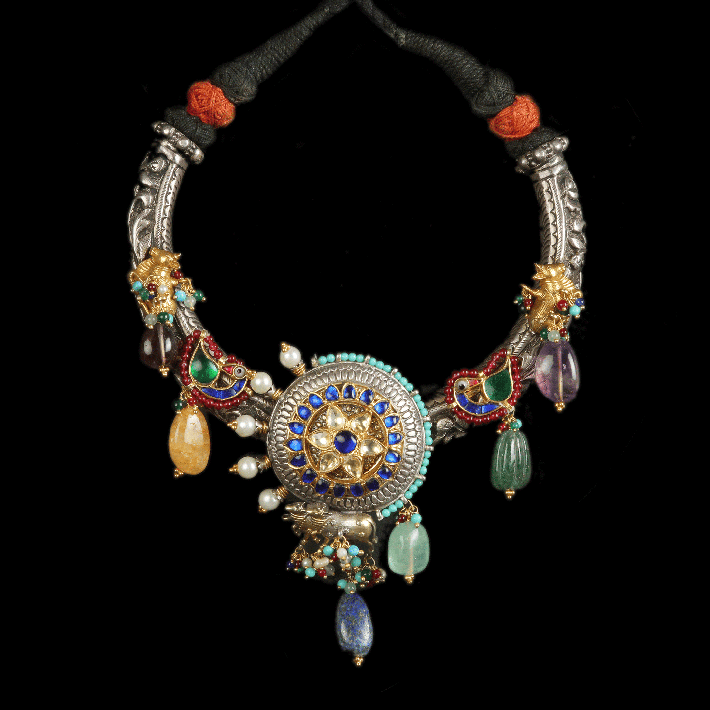 Silver Oxidize  Necklace
