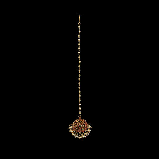 Ruby Emerald Maangtikka