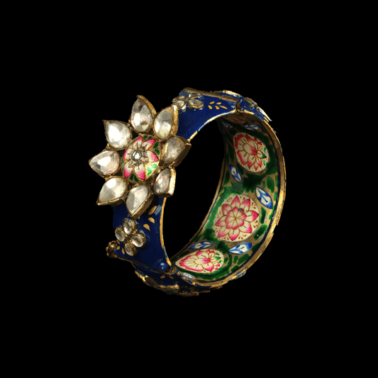 Floral Blue Bangle