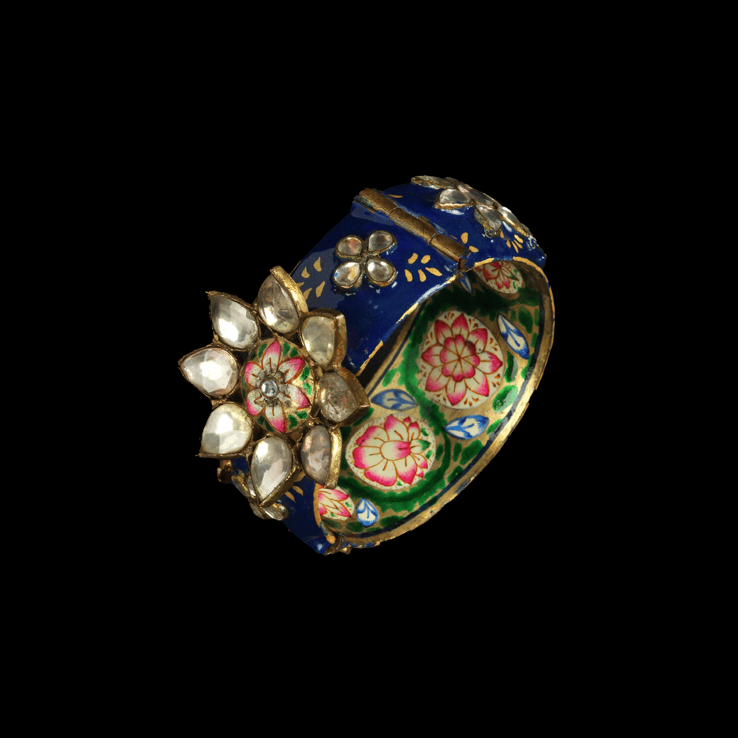Floral Blue Bangle