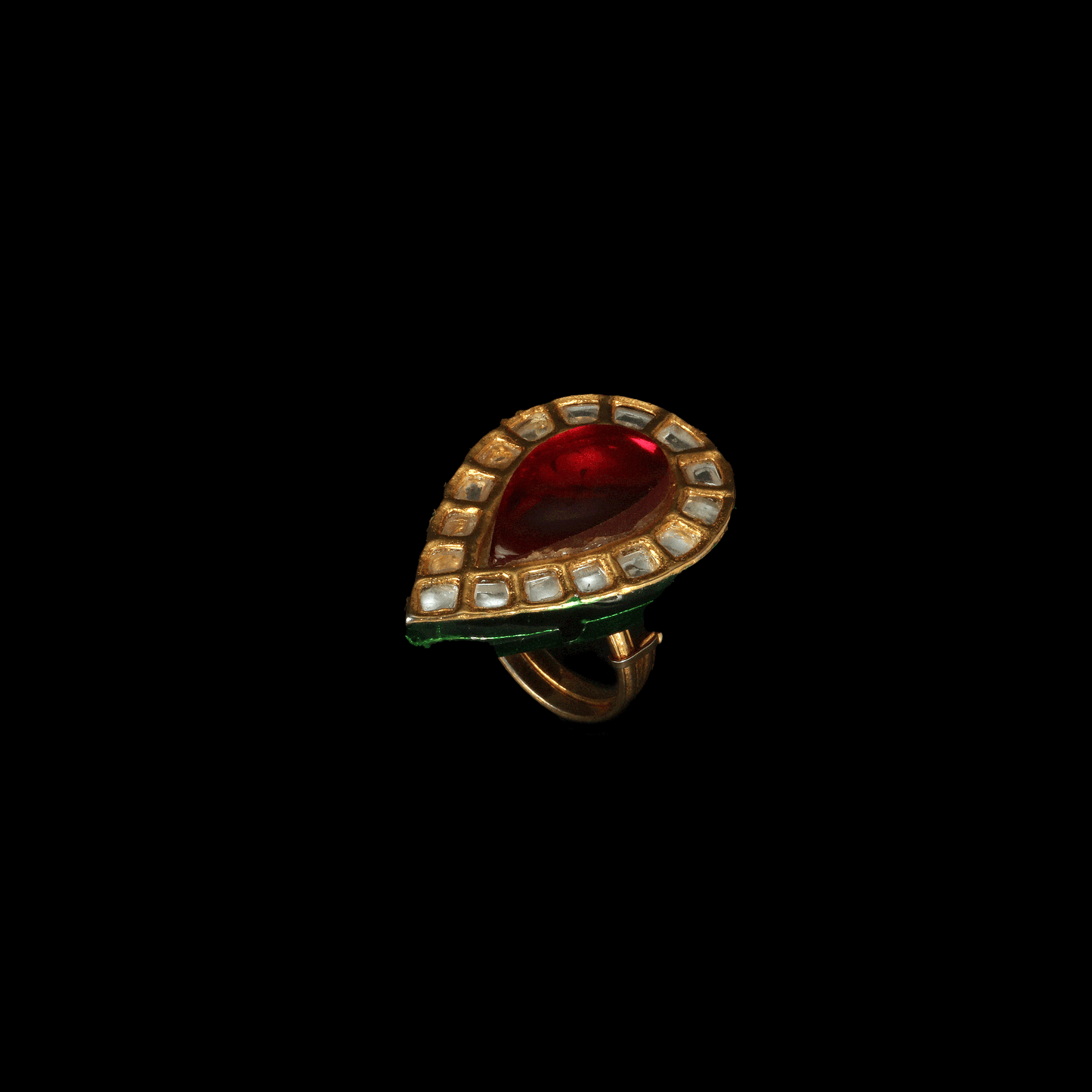 Ruby Due Drop Cocktail Ring
