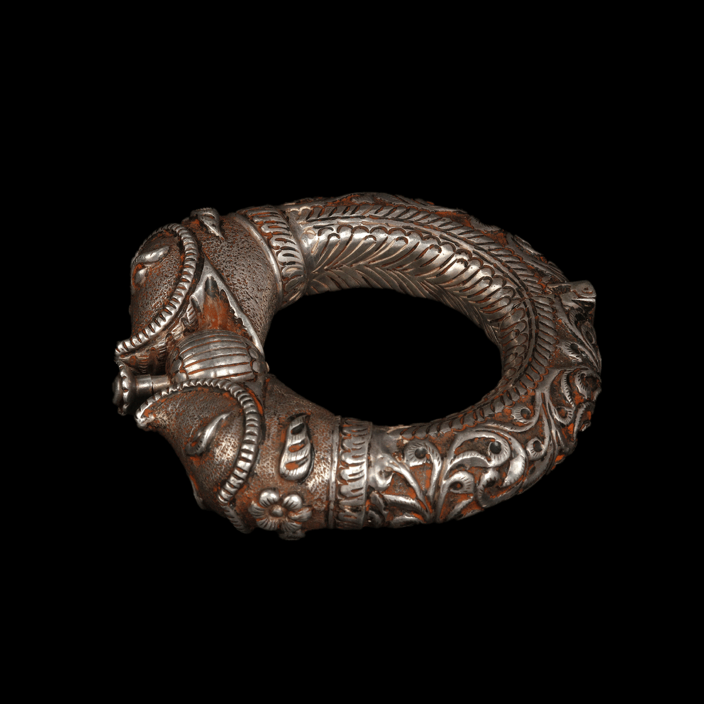 Oxidize Silver Kada