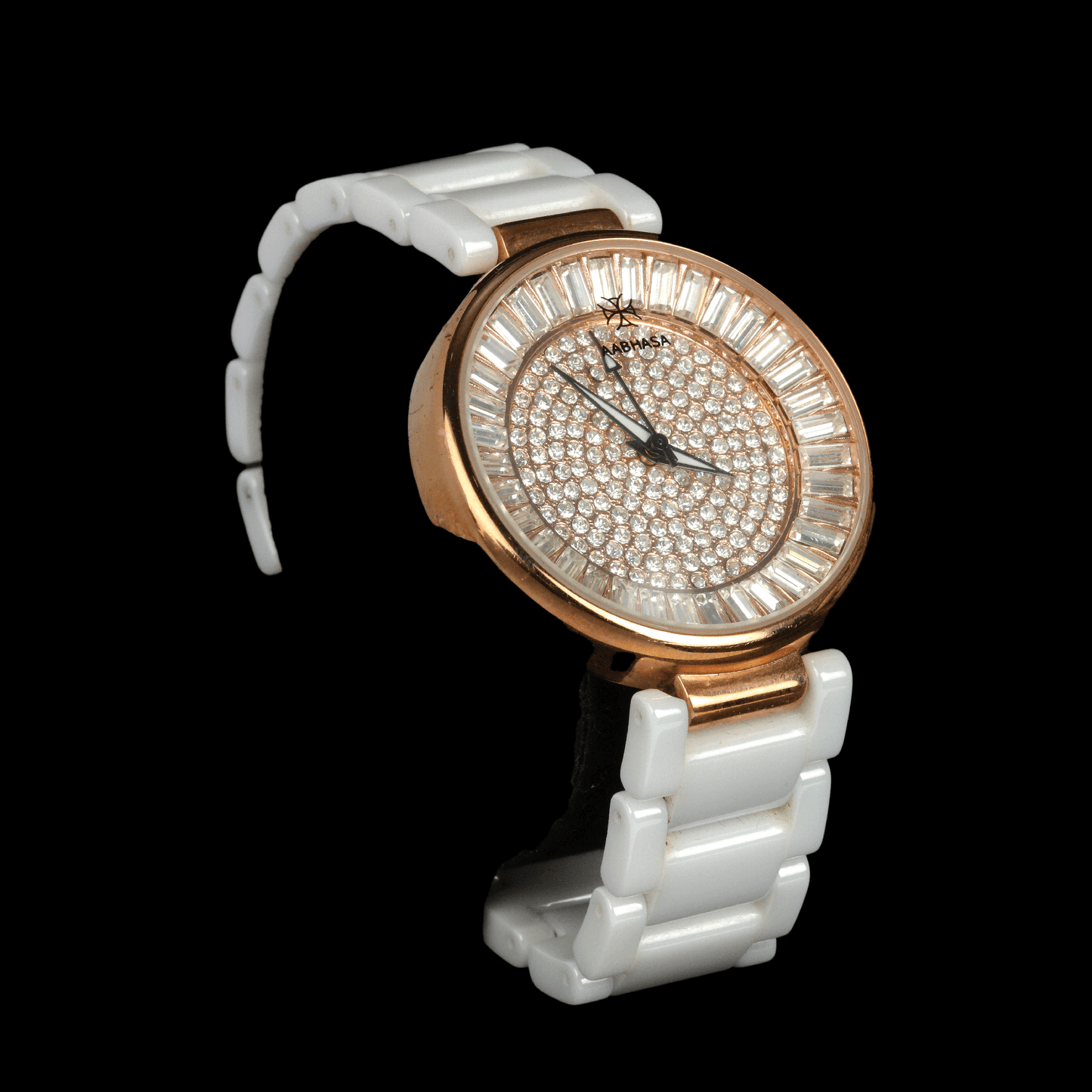 Mother  Of Pearl Dial & Zircon Watch