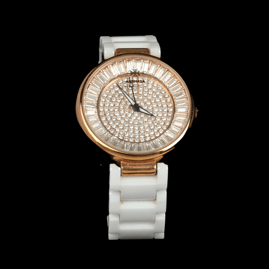 Mother  Of Pearl Dial & Zircon Watch