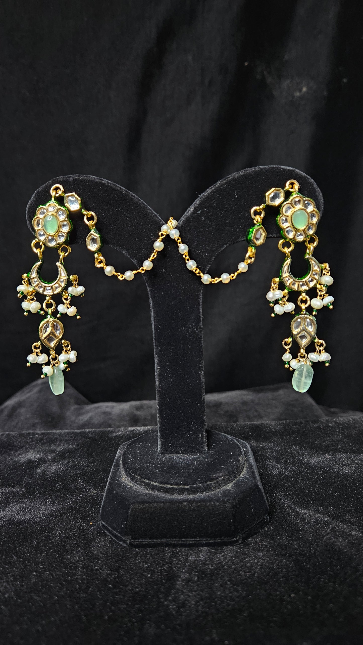 Elegance Emerald Kundan  Set