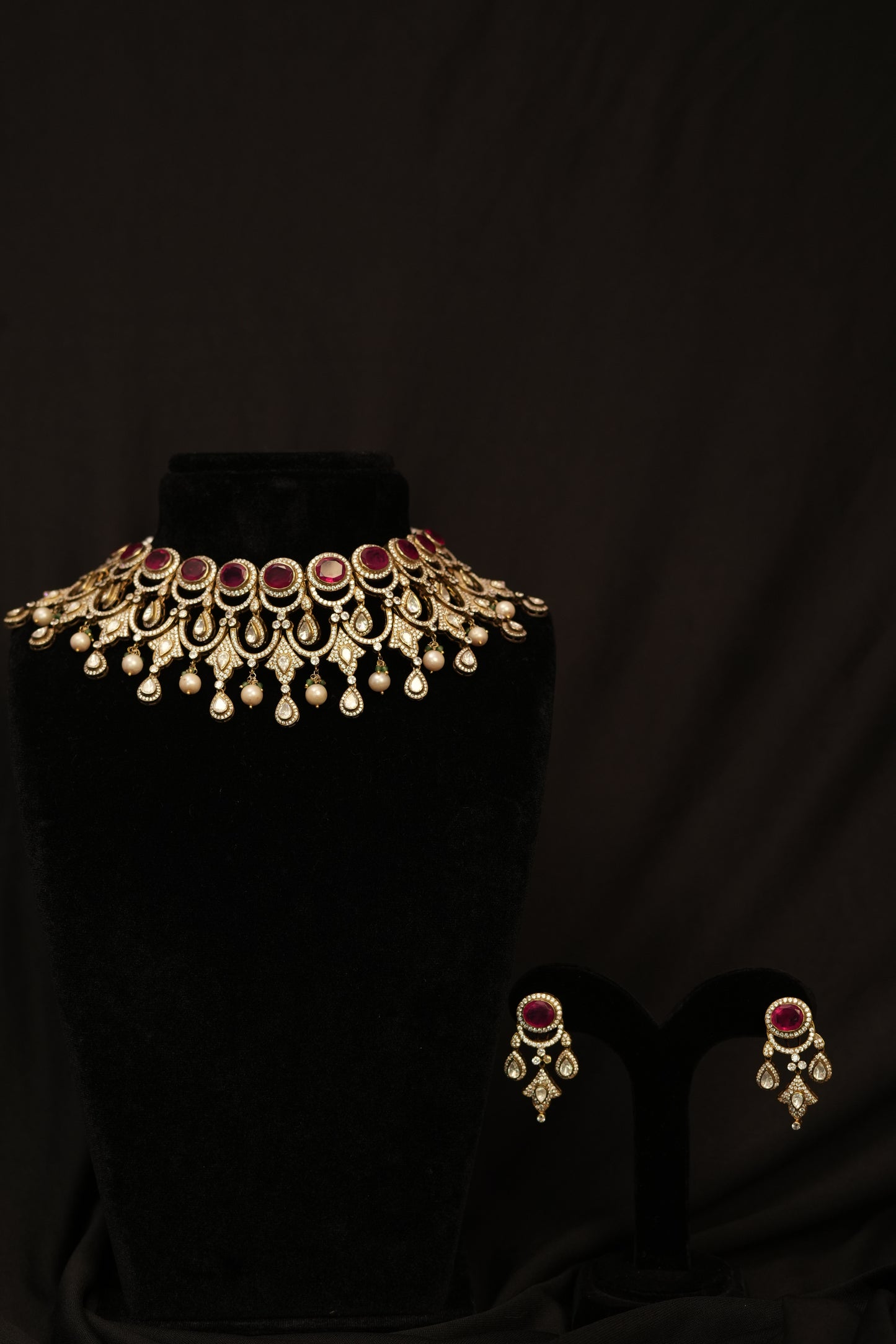 Ruby Noor Polki Set.