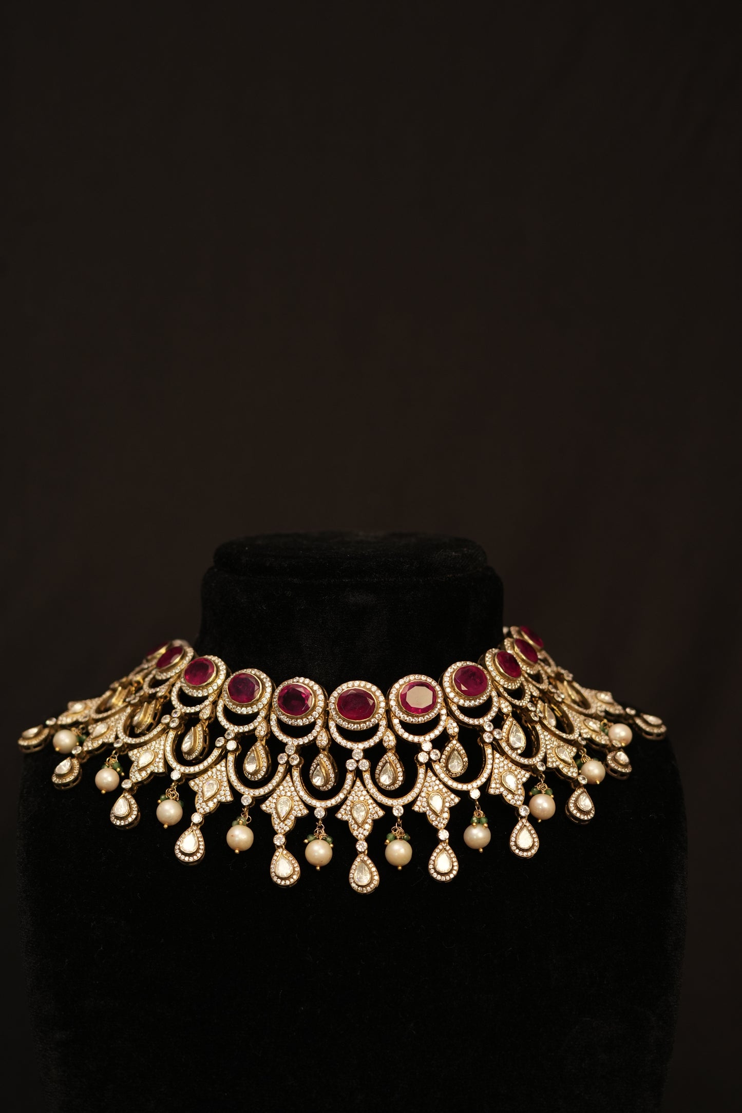 Ruby Noor Polki Set.