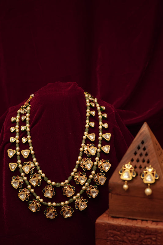 Royal Big Polki with Pearl Set.