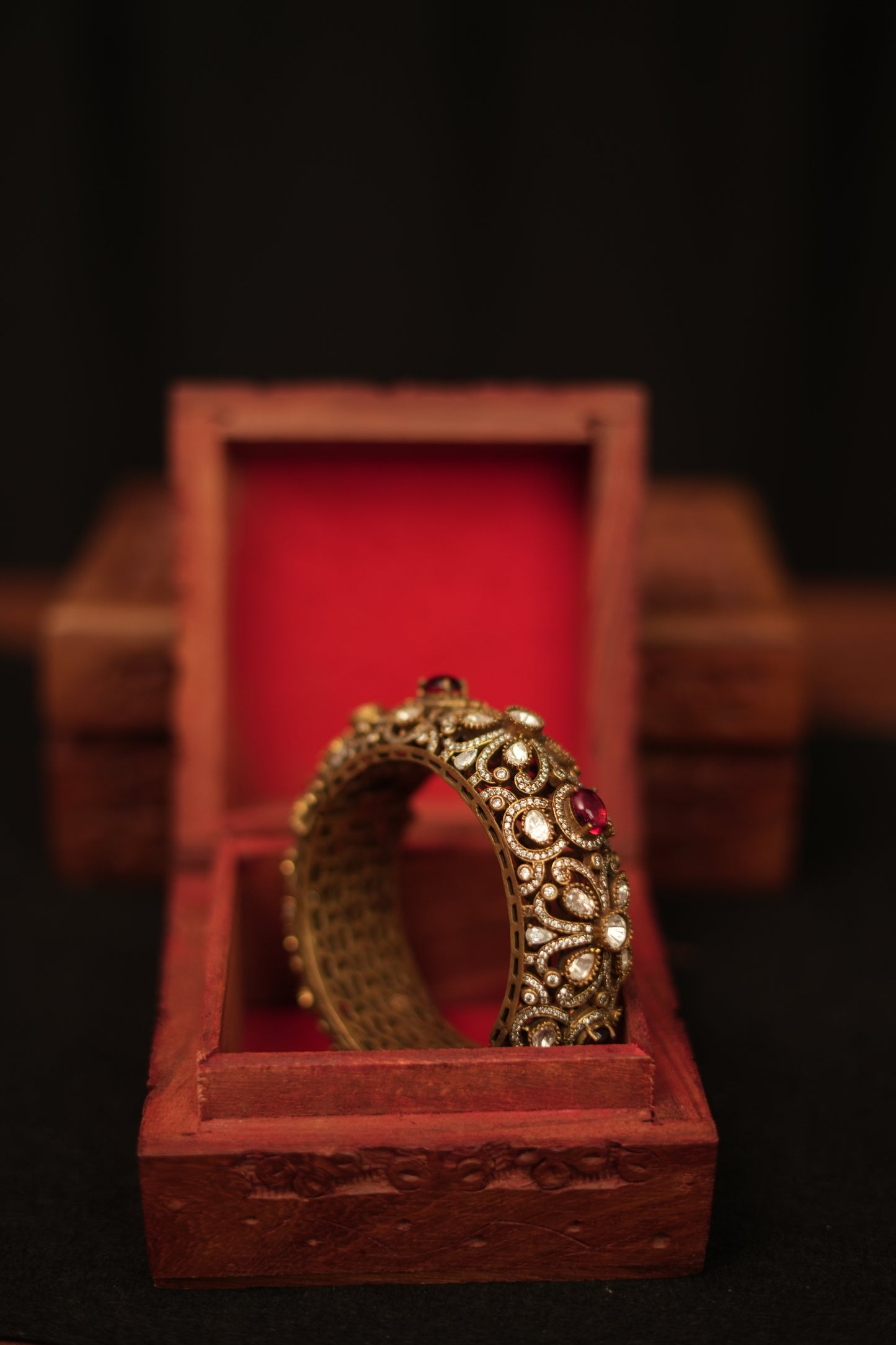 A royal antique-finish kada.