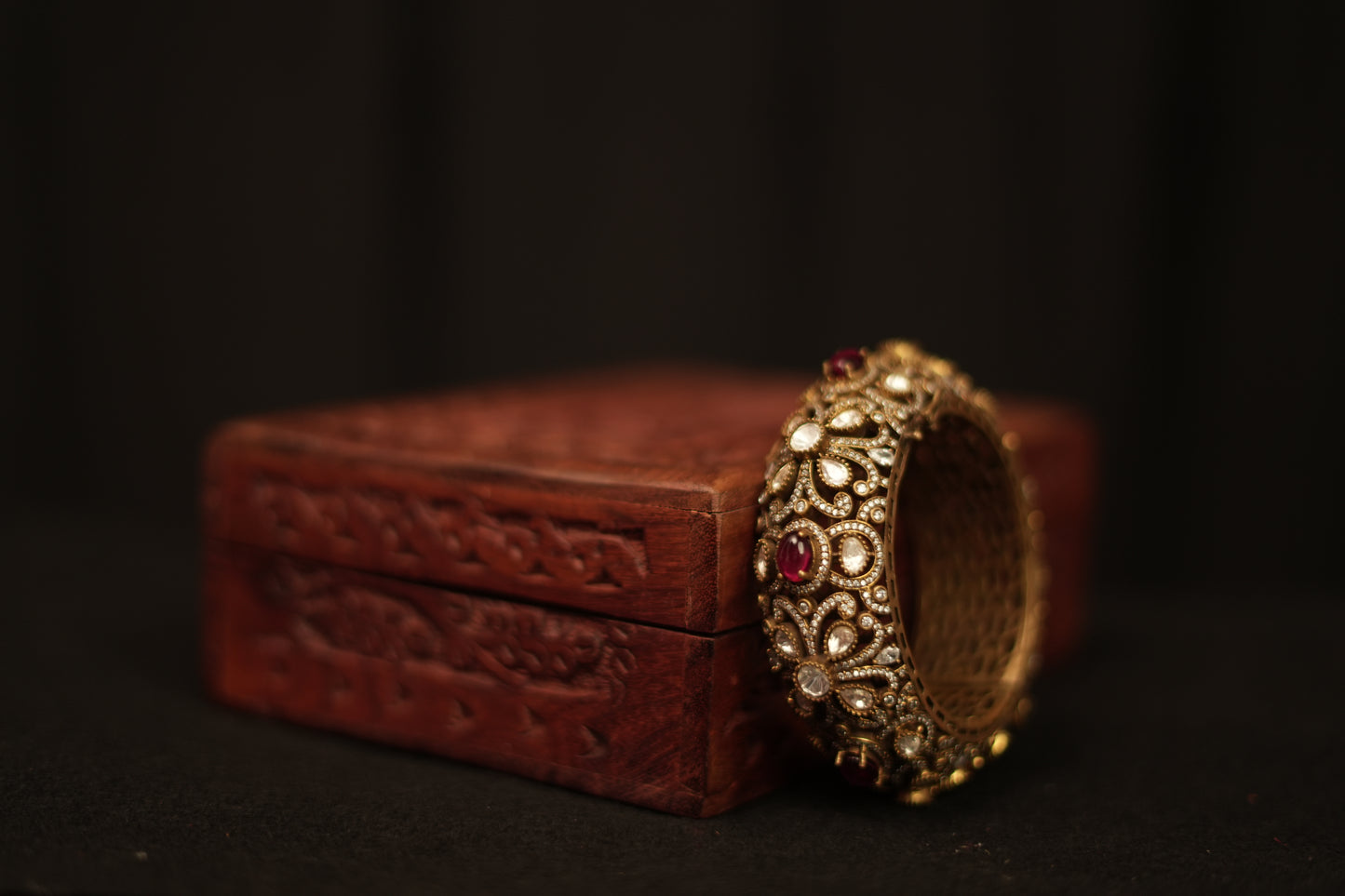 A royal antique-finish kada.