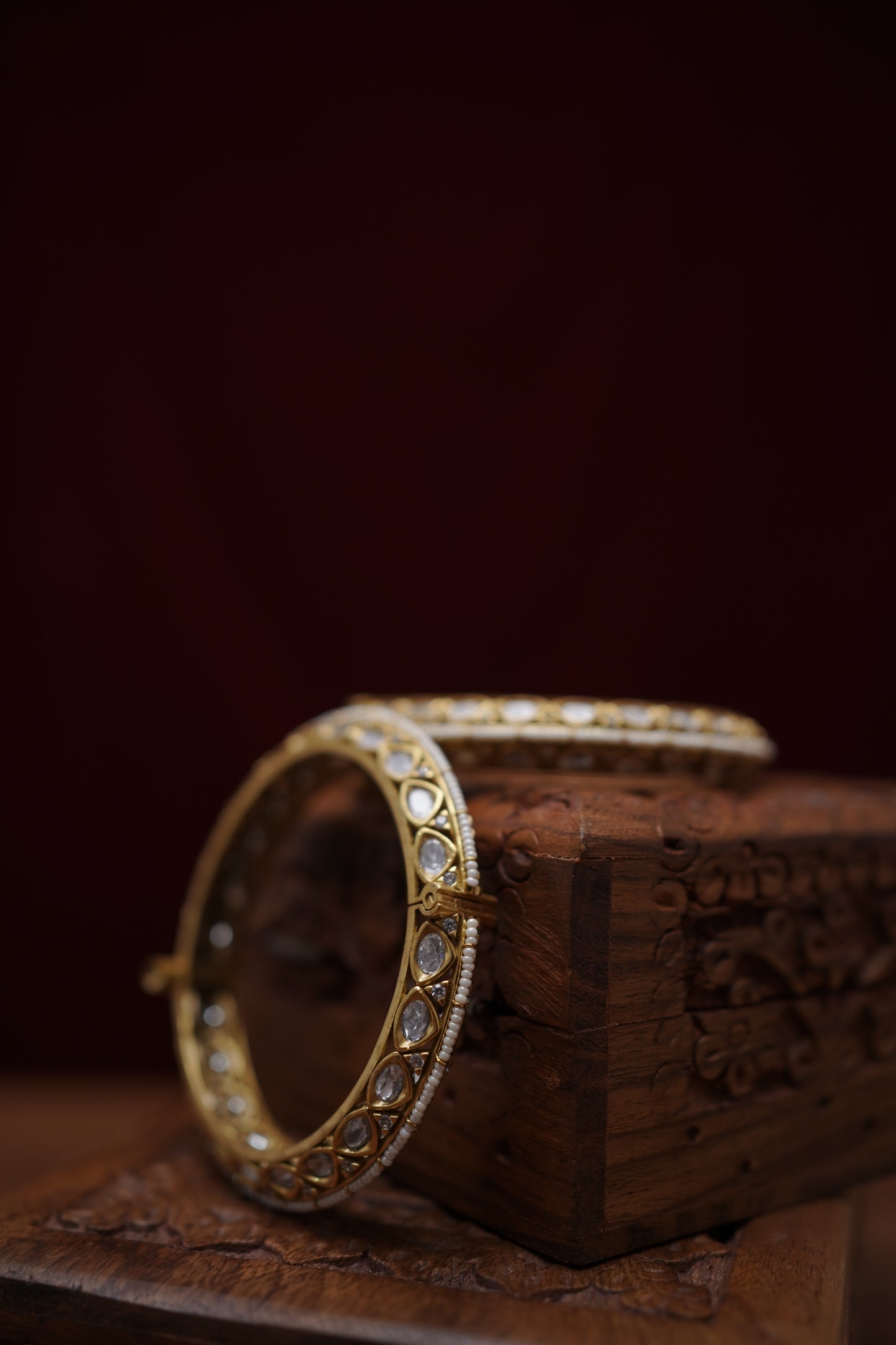 Kundan and Pearl Jadau Kada.