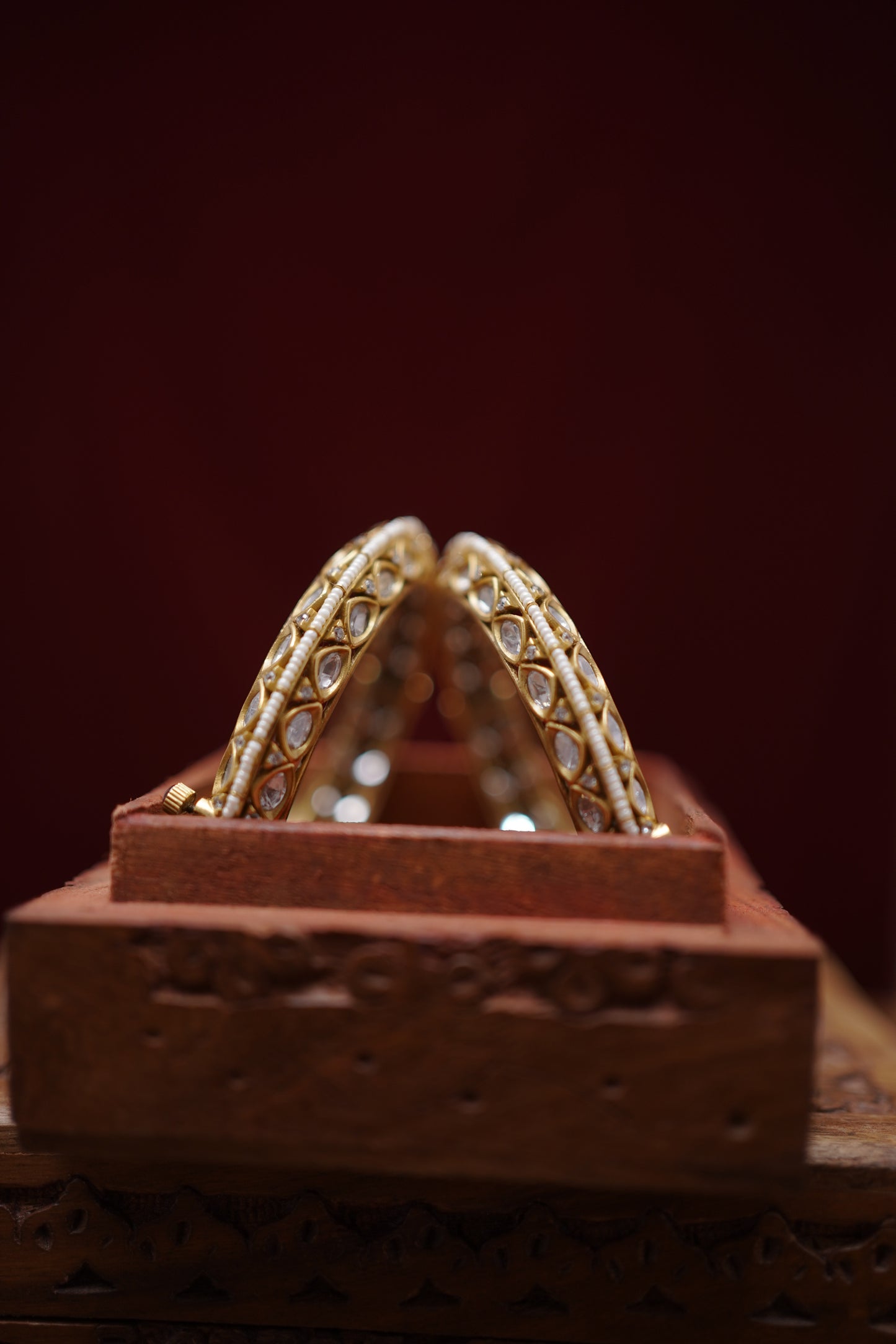 Kundan and Pearl Jadau Kada.