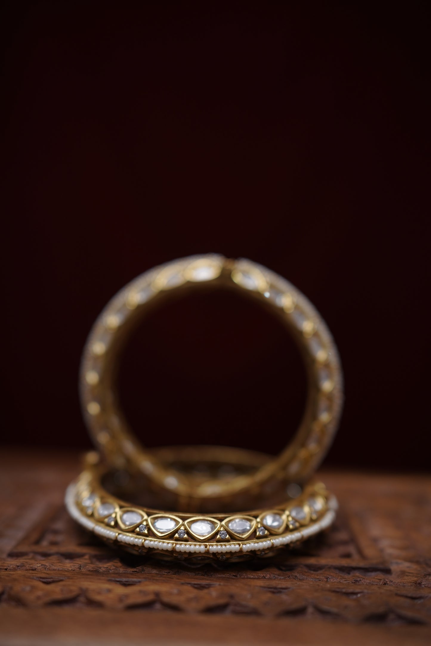 Kundan and Pearl Jadau Kada.