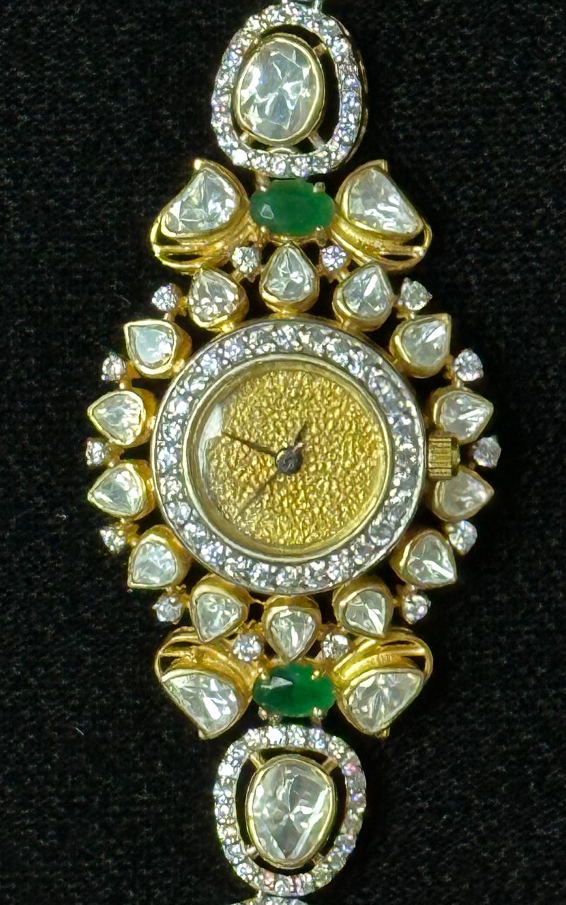 Emerald Kundan Heritage Watch.