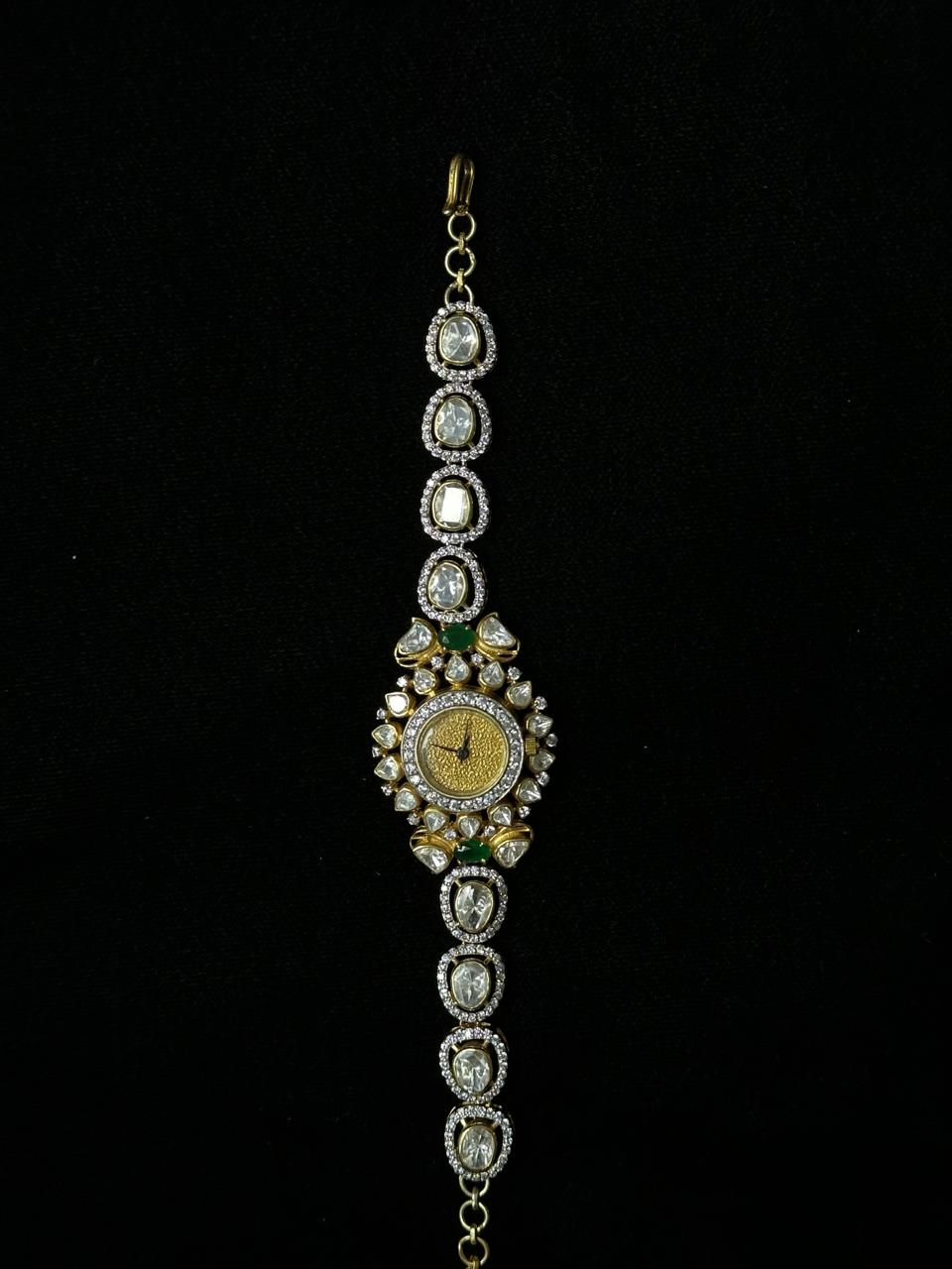 Emerald Kundan Heritage Watch.