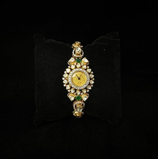 Emerald Kundan Heritage Watch.