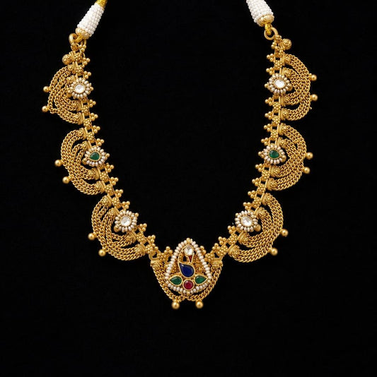 Heritage Navrang Silver Necklace.