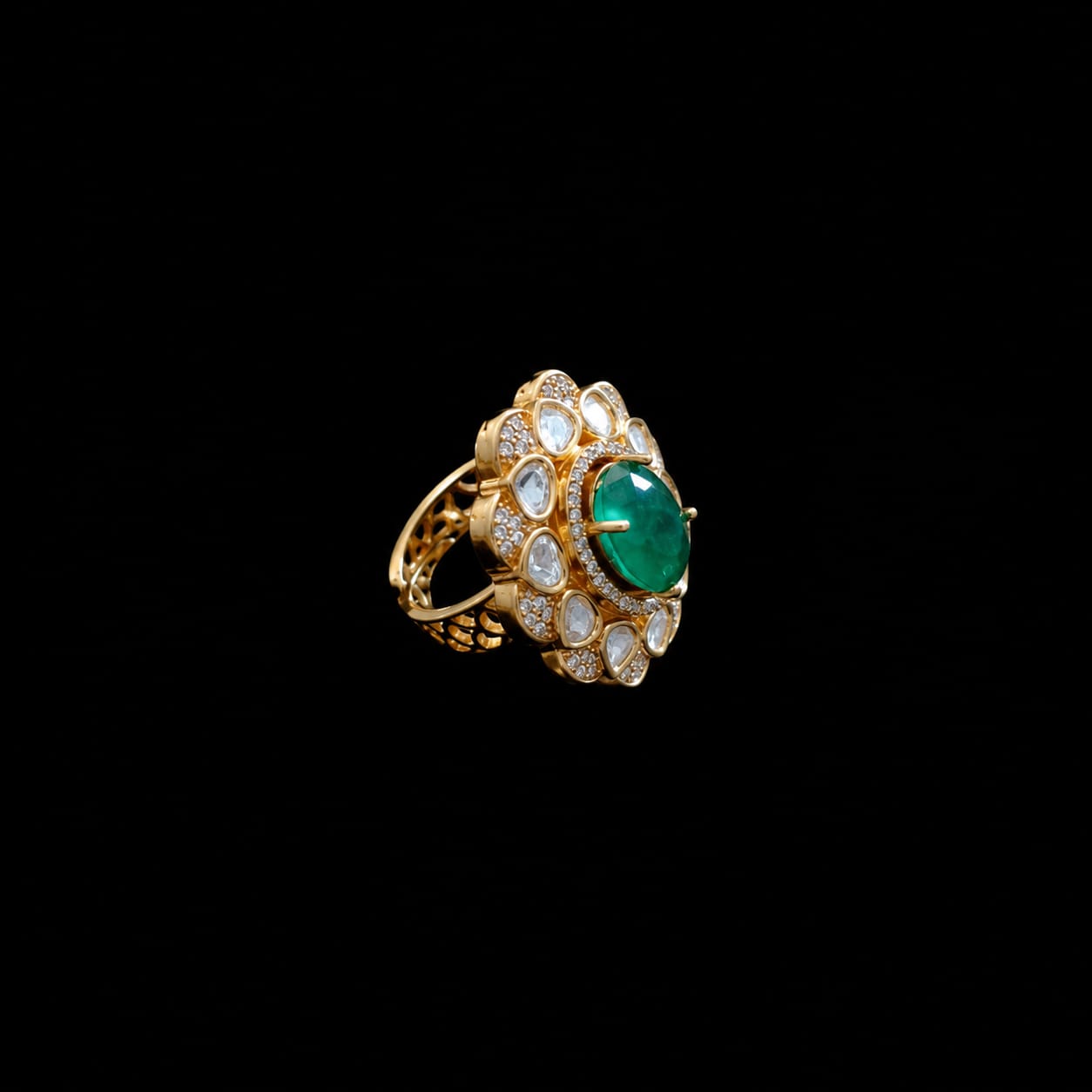 Emerald Royal Floral Ring.