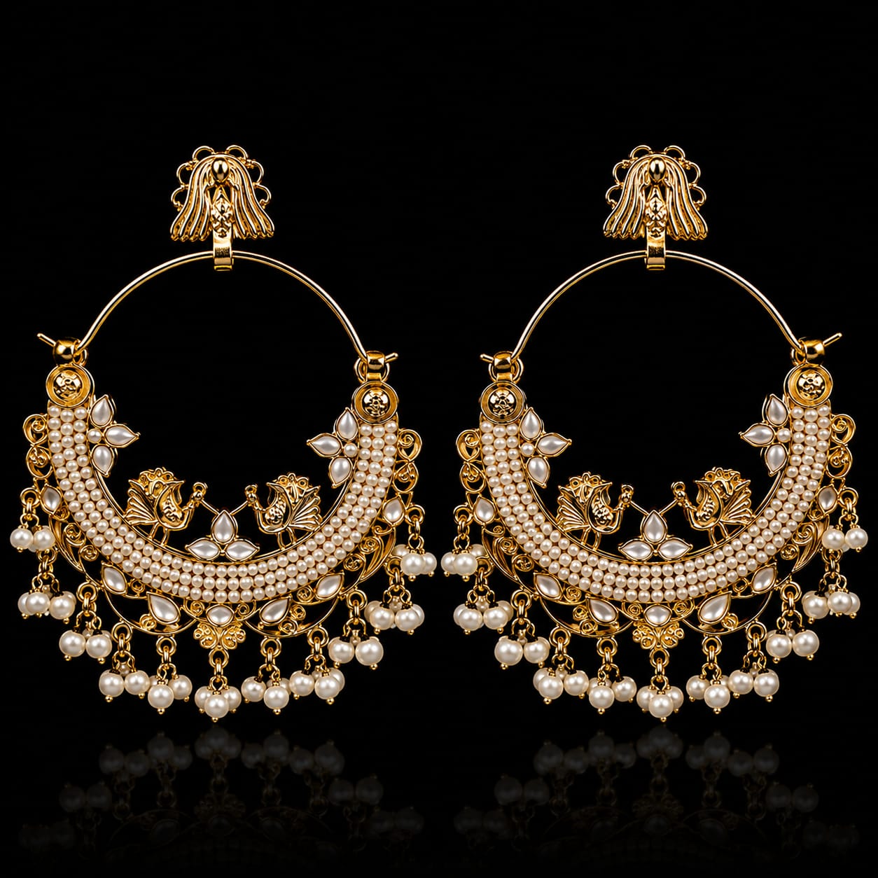 Royal Pearl Chandbali.
