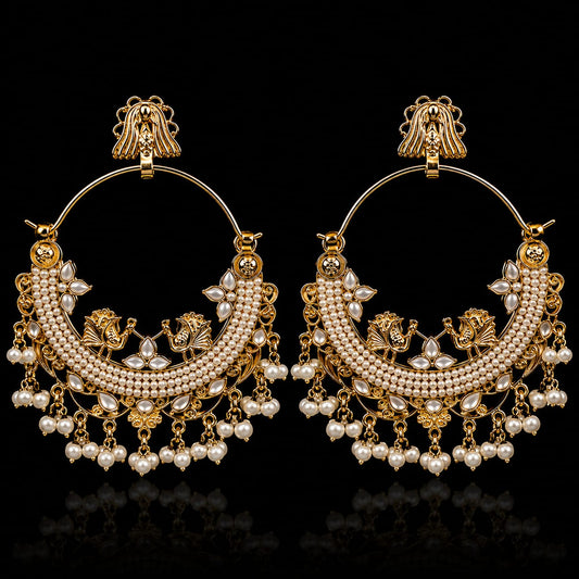 Royal Pearl Chandbali.