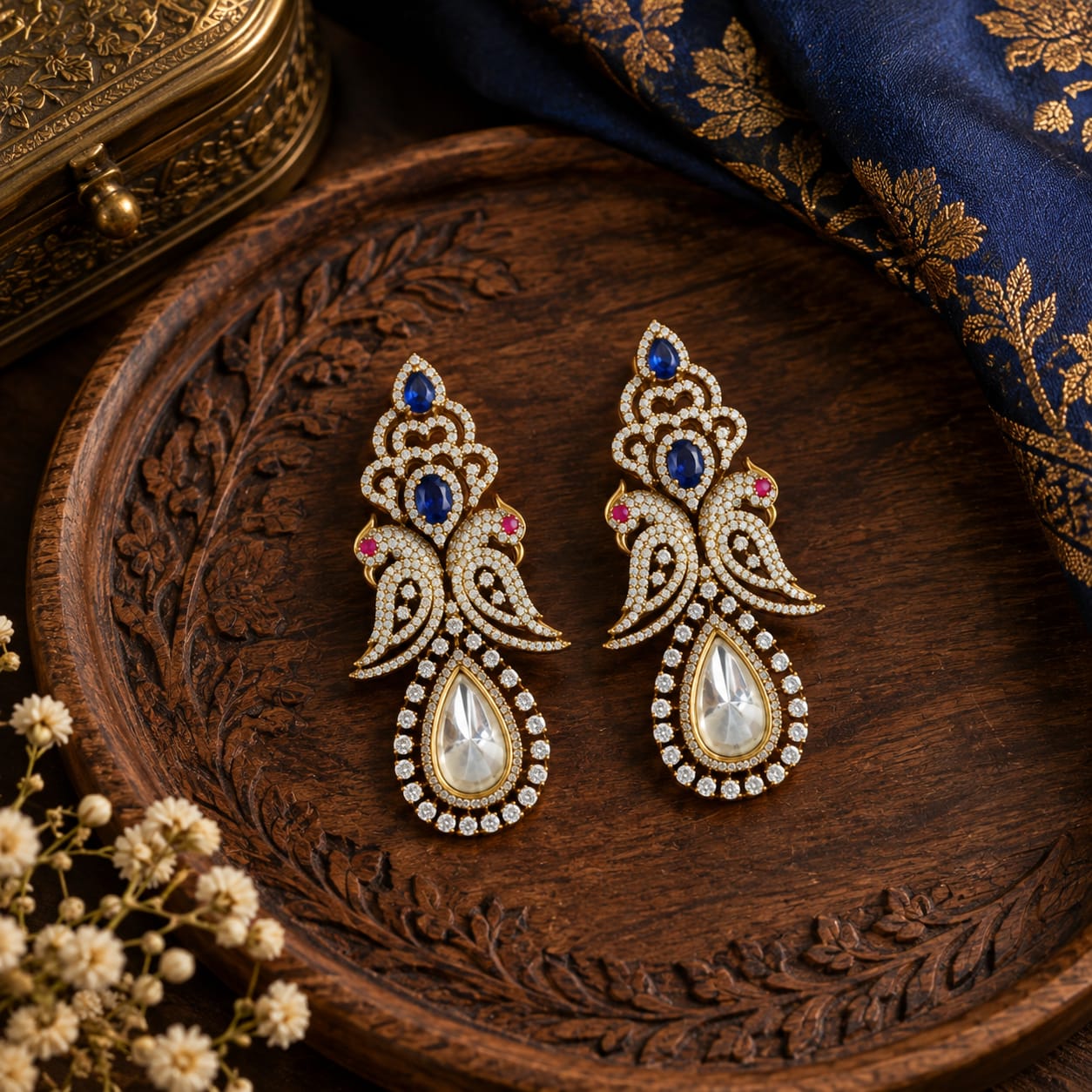 Royal Silver Earrings.